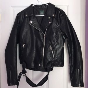 Black Leather Jacket XL